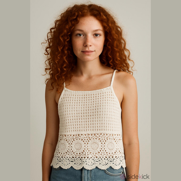 Maurices White Lace Crochet Camisole SKU1479 - Picture 10 of 10